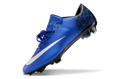 Nike Mercurial Vapor 10 FG Low-Tops Football Boots - Blue/White/Black