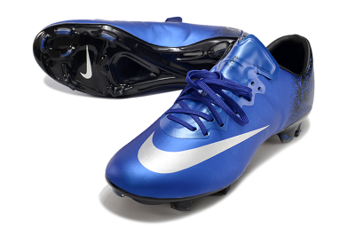 Nike Mercurial Vapor 10 FG Low-Tops Football Boots - Blue/White/Black