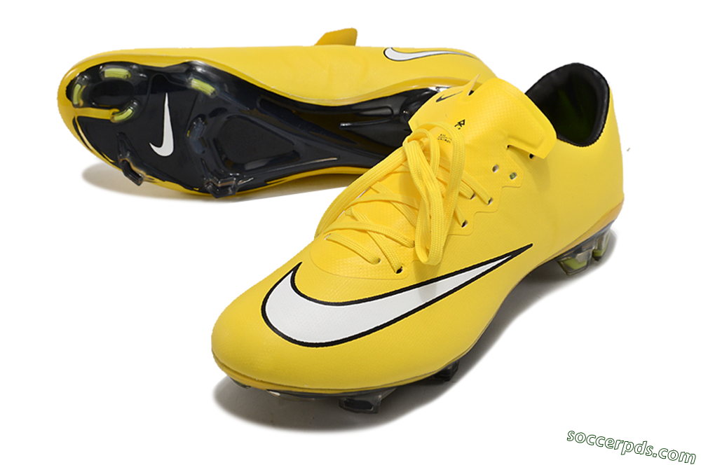 Nike Mercurial Vapor 10 FG Low-Tops Football Boots - Yellow/White/Black 3