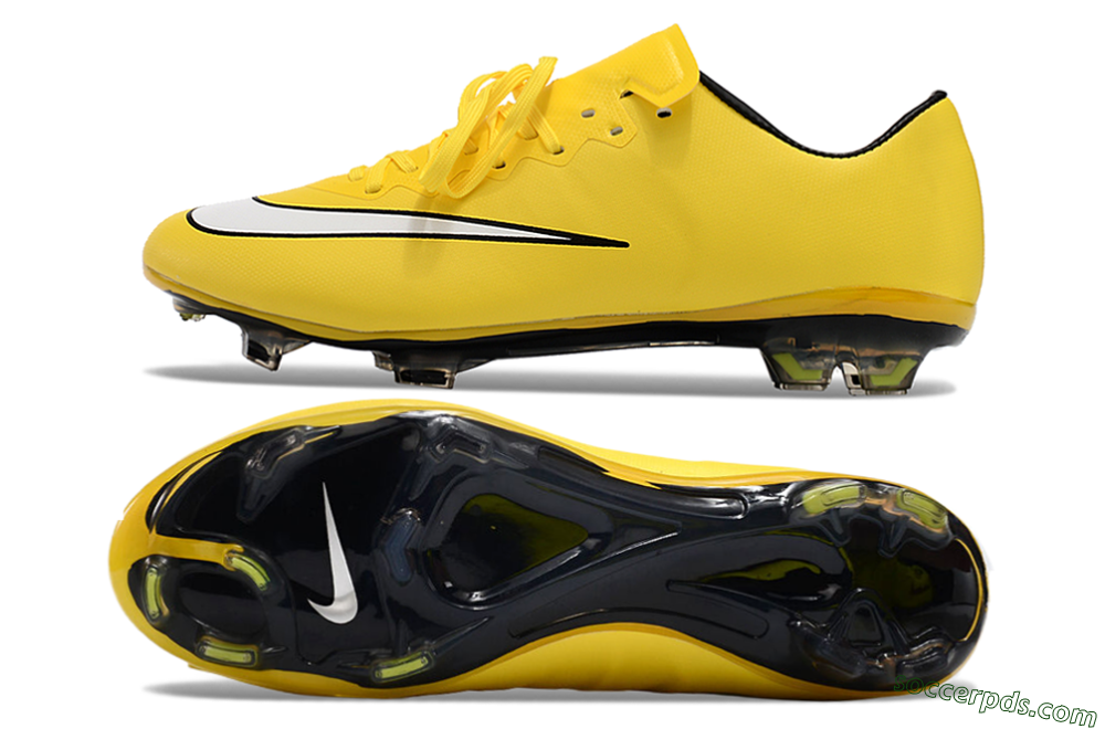 Nike Mercurial Vapor 10 FG Low-Tops Football Boots - Yellow/White/Black 0