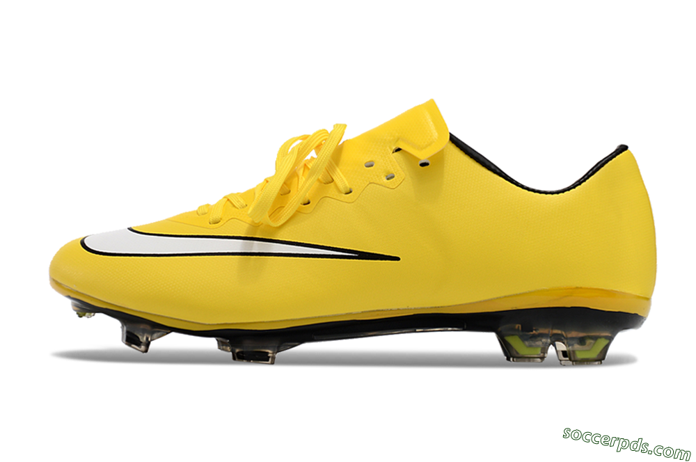 Nike Mercurial Vapor 10 FG Low-Tops Football Boots - Yellow/White/Black 2