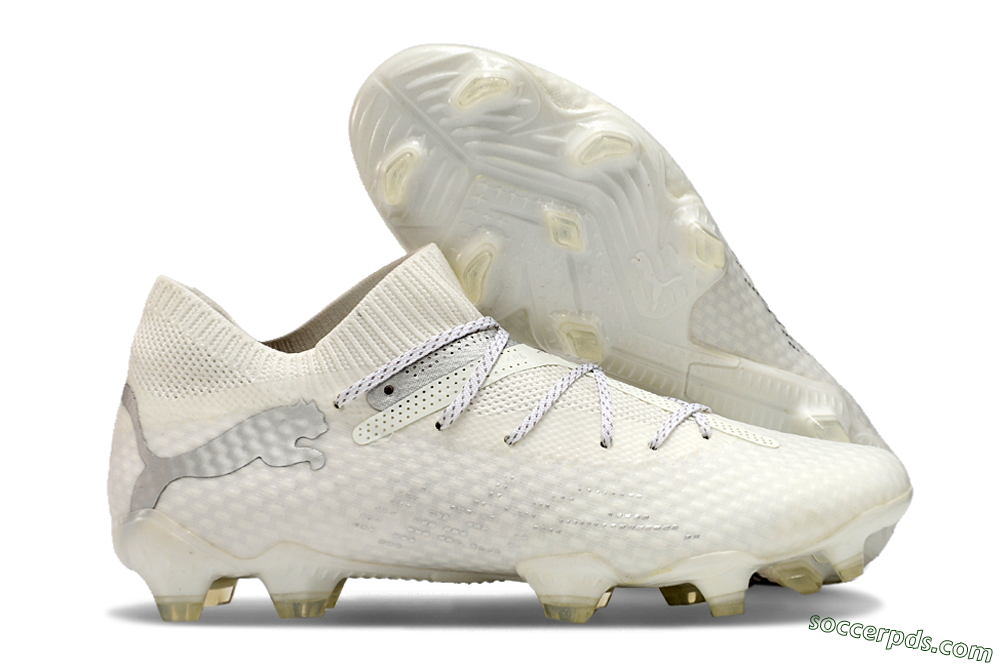 Puma Future 7 Ultimate FG Low-Tops Football Boots - Beige/Silver 1