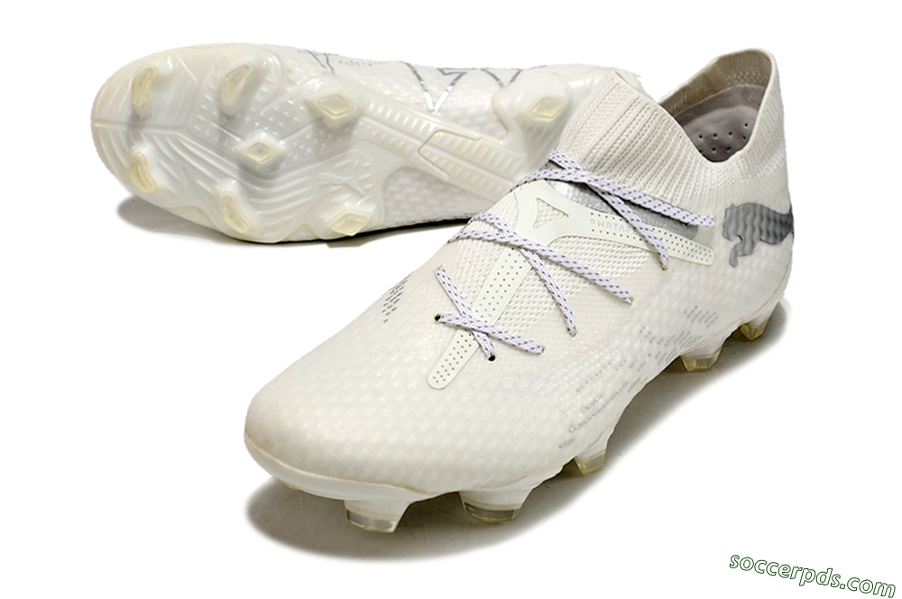 Puma Future 7 Ultimate FG Low-Tops Football Boots - Beige/Silver 3