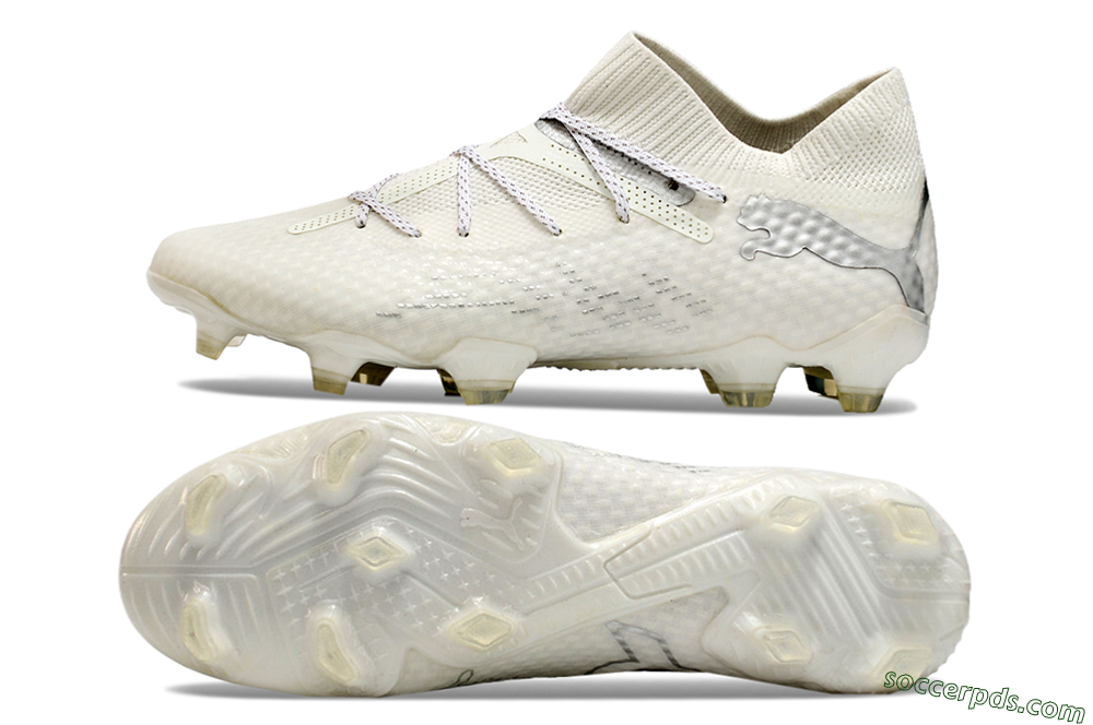 Puma Future 7 Ultimate FG Low-Tops Football Boots - Beige/Silver 0