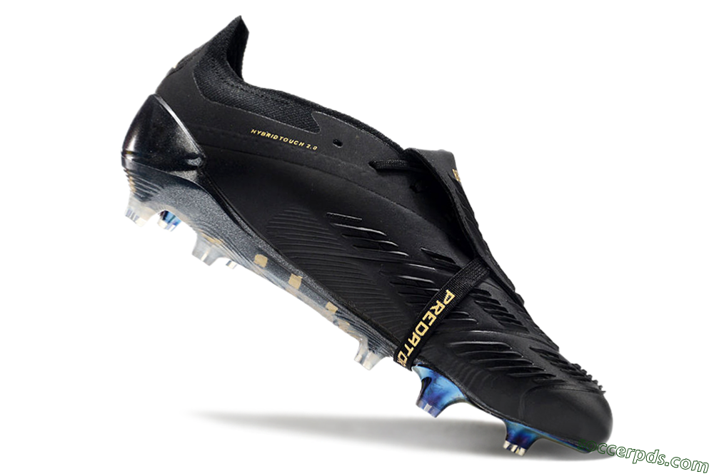 Adidas Predator Elite Foldover Tongue FG Low-Tops Football Boots - Black/Silver/Gold 4