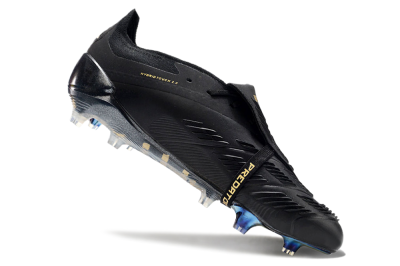 Adidas Predator Elite Foldover Tongue FG Low-Tops Football Boots - Black/Silver/Gold