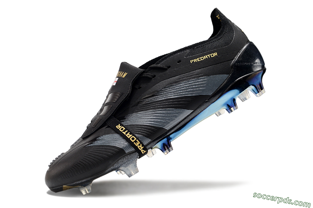 Adidas Predator Elite Foldover Tongue FG Low-Tops Football Boots - Black/Silver/Gold 5