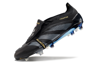 Adidas Predator Elite Foldover Tongue FG Low-Tops Football Boots - Black/Silver/Gold