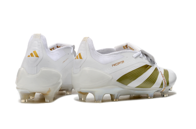 Adidas Predator Elite Foldover Tongue FG Low-Tops Football Boots - Beige/Gold/White