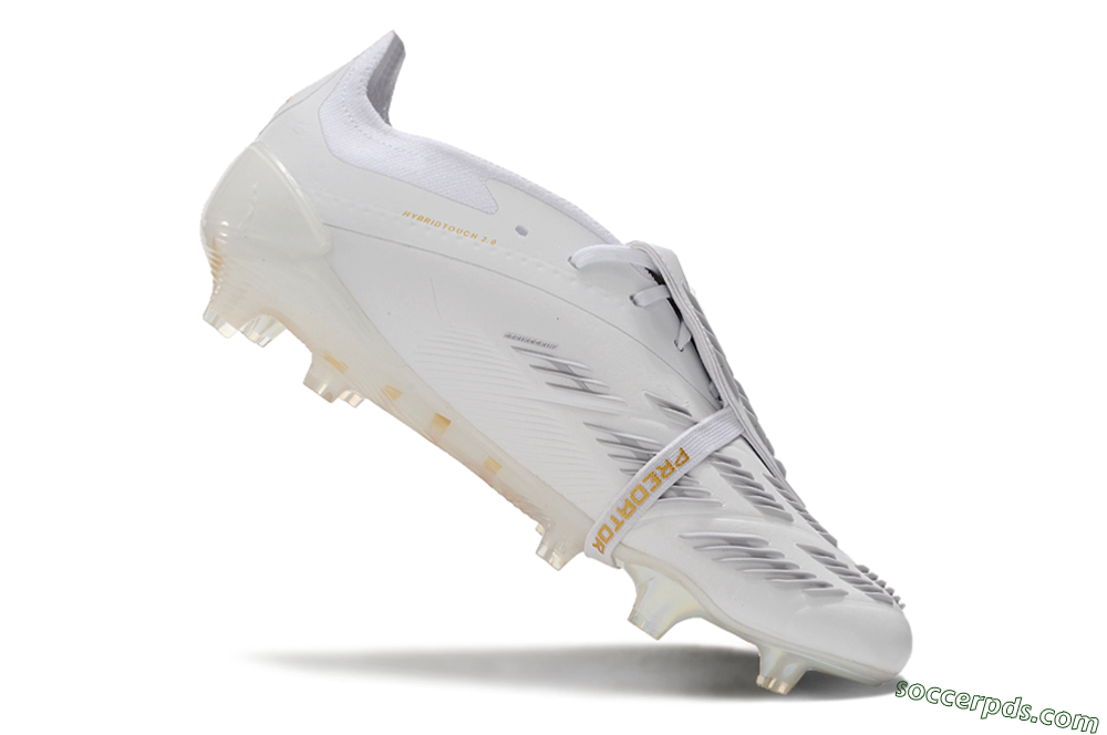 Adidas Predator Elite Foldover Tongue FG Low-Tops Football Boots - Beige/Gold/White 4