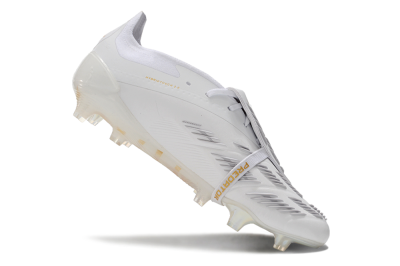 Adidas Predator Elite Foldover Tongue FG Low-Tops Football Boots - Beige/Gold/White