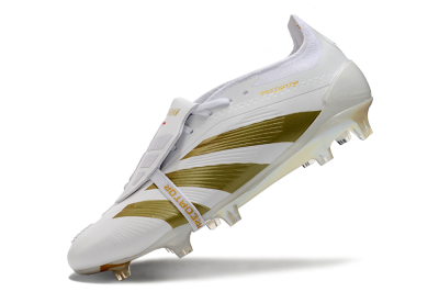 Adidas Predator Elite Foldover Tongue FG Low-Tops Football Boots - Beige/Gold/White