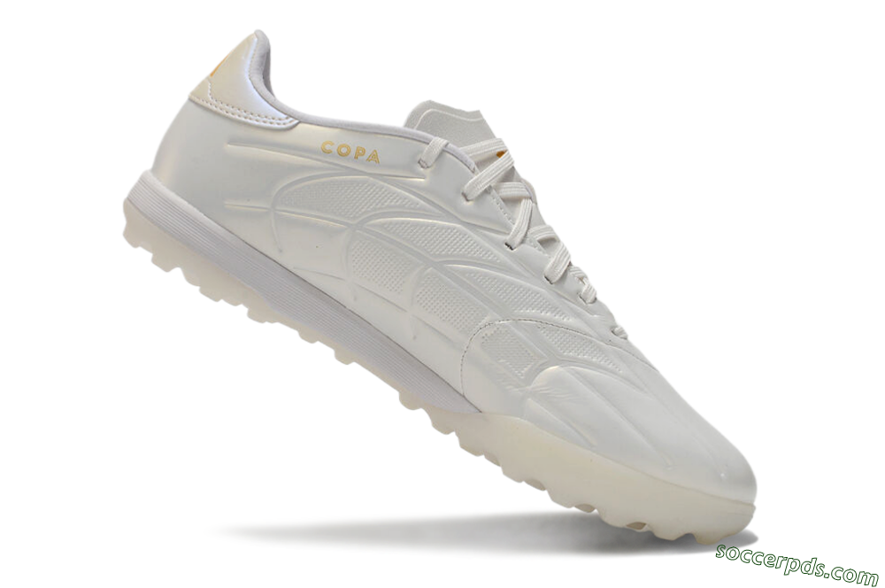 Adidas Copa Pure.3 TF Low-Tops Football Shoes - White/Gold/Beige 4