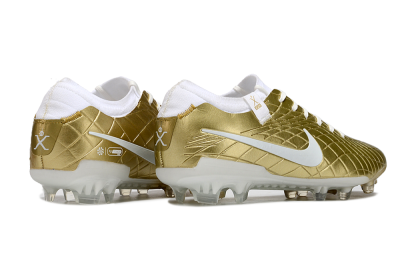 Nike Tiempo Legend 10 Elite FG Low-Tops Football Shoes - Gold/White