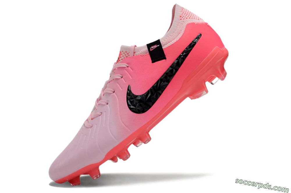 Nike Tiempo Legend 10 Elite AG Low-Tops Football Shoes - Pink Foam/Black 5