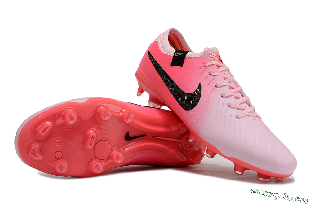 Nike Tiempo Legend 10 Elite AG Low-Tops Football Shoes - Pink Foam/Black 0