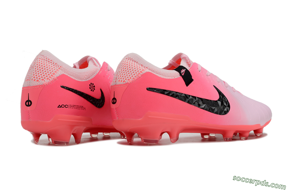 Nike Tiempo Legend 10 Elite AG Low-Tops Football Shoes - Pink Foam/Black 6
