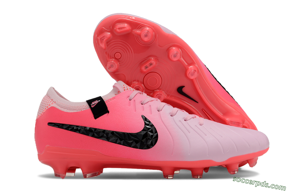 Nike Tiempo Legend 10 Elite AG Low-Tops Football Shoes - Pink Foam/Black 1