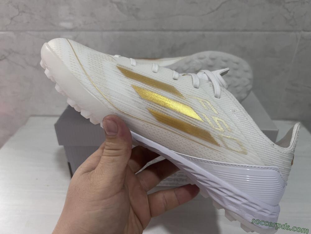 Adidas F50 Pro TF Low-Tops Football Shoes - Beige/White/Gold