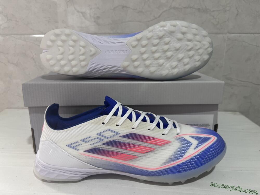 Adidas F50 Pro TF Low-Tops Football Shoes - Blue/Red/Beige