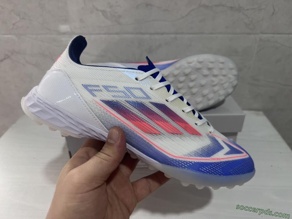 Adidas F50 Pro TF Low-Tops Football Shoes - Blue/Red/Beige