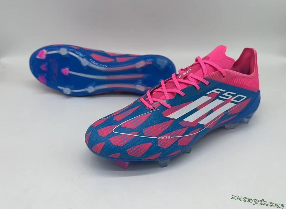 Adidas F50 Elite FG Low-Tops Football Boots - Pink/Blue/White