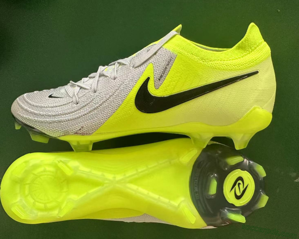 Nike Phantom GX Elite FG Low-Tops Football Boots - Grey/Yellow/Black