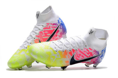 Nike Mercurial Superfly 7 Elite FG High-Tops Football Boots - Yellow/Pink/Blue