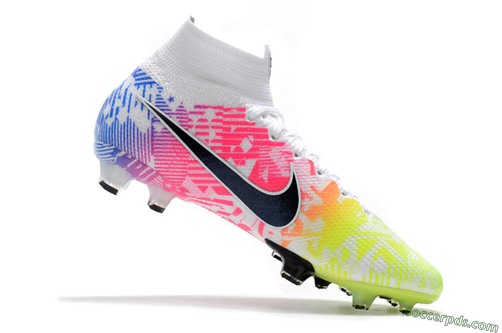 Nike Mercurial Superfly 7 Elite FG High-Tops Football Boots - Yellow/Pink/Blue 7