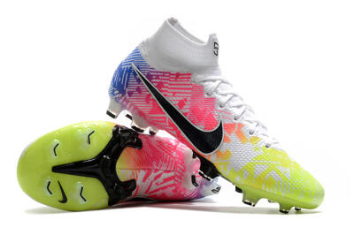 Nike Mercurial Superfly 7 Elite FG High-Tops Football Boots - Yellow/Pink/Blue