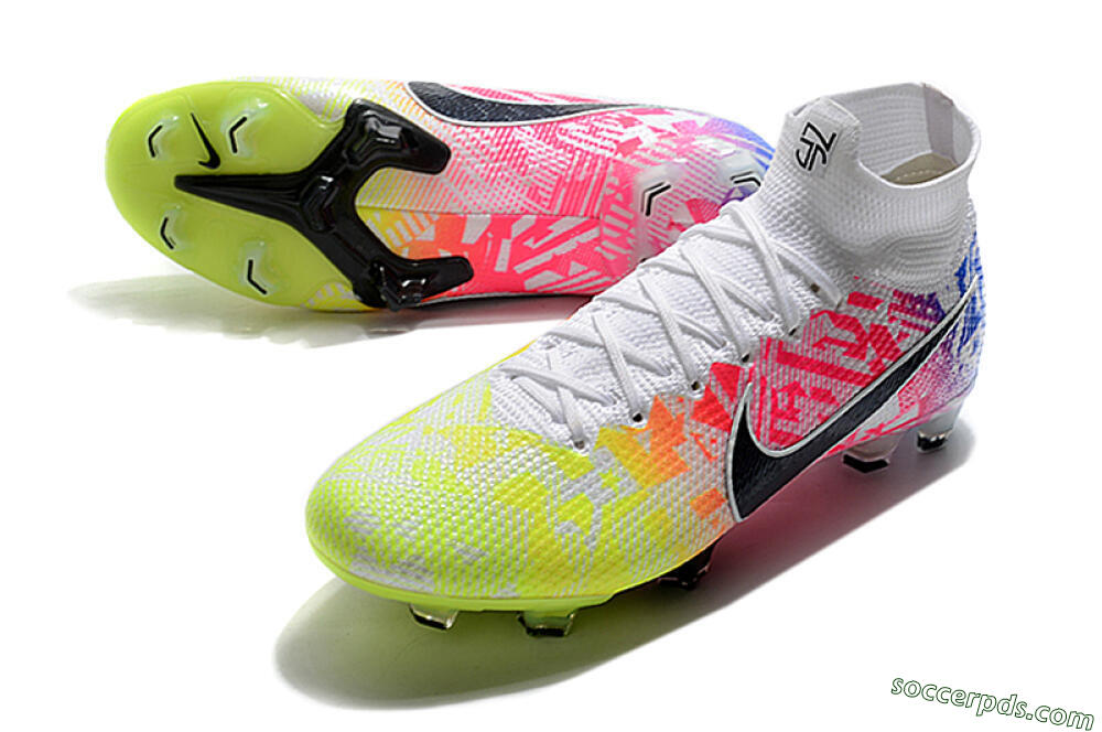 Nike Mercurial Superfly 7 Elite FG High-Tops Football Boots - Yellow/Pink/Blue 3