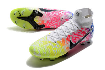 Nike Mercurial Superfly 7 Elite FG High-Tops Football Boots - Yellow/Pink/Blue