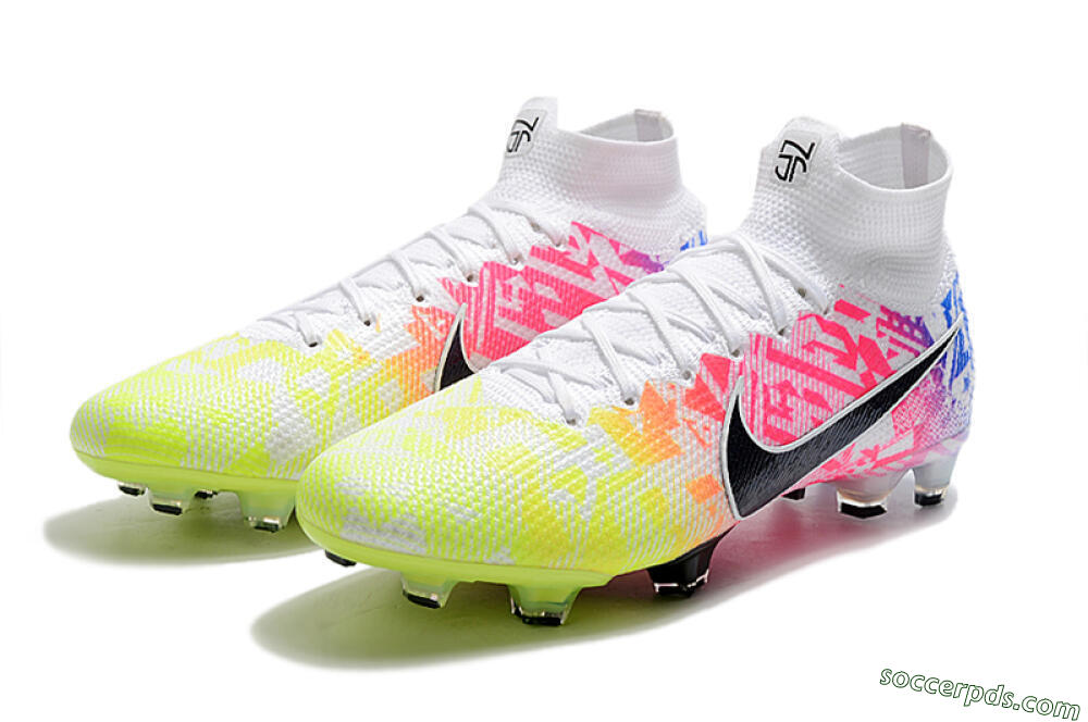 Nike Mercurial Superfly 7 Elite FG High-Tops Football Boots - Yellow/Pink/Blue 5