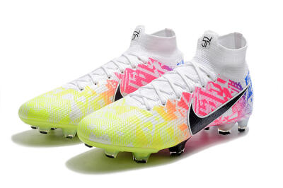 Nike Mercurial Superfly 7 Elite FG High-Tops Football Boots - Yellow/Pink/Blue