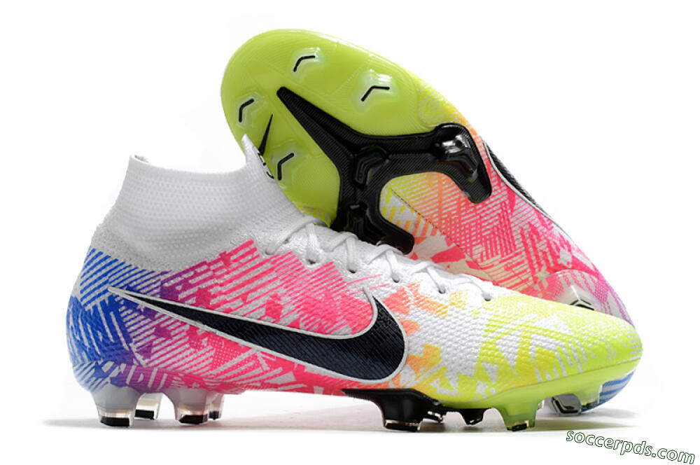 Nike Mercurial Superfly 7 Elite FG High-Tops Football Boots - Yellow/Pink/Blue 1