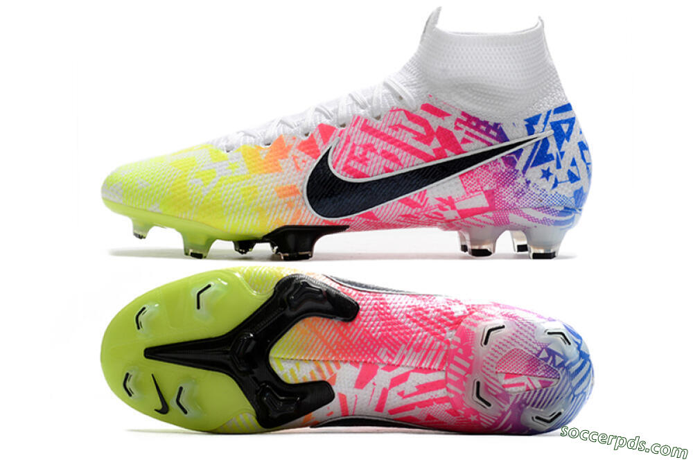 Nike Mercurial Superfly 7 Elite FG High-Tops Football Boots - Yellow/Pink/Blue 0