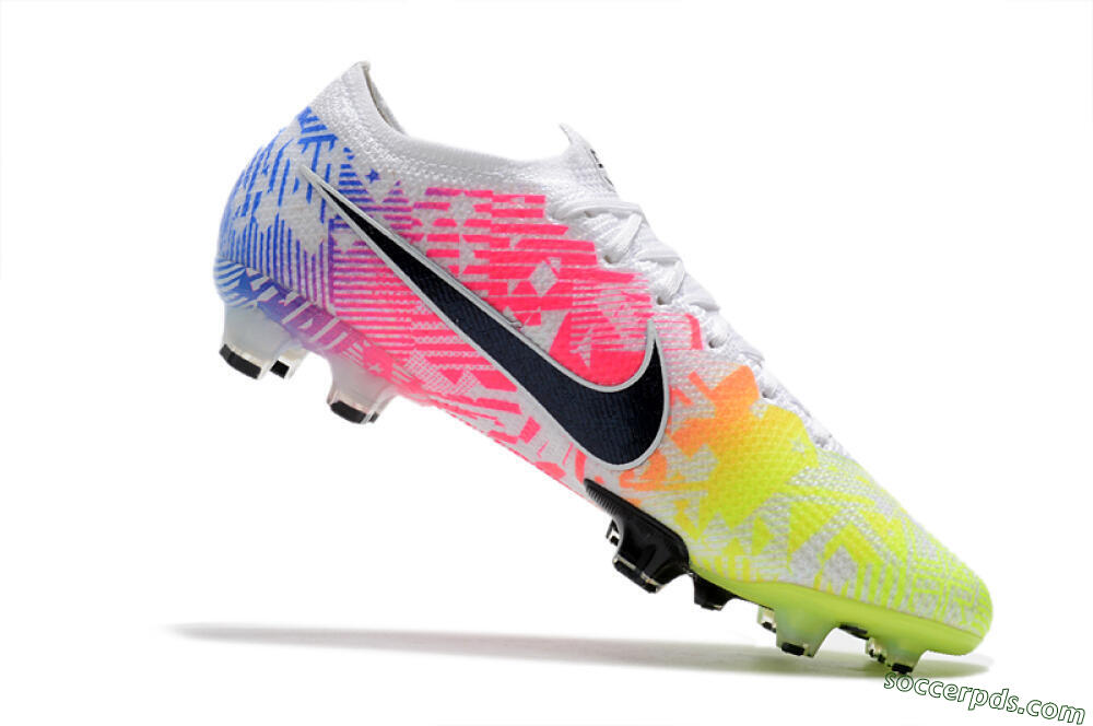 Nike Mercurial Vapor 13 Elite FG Low-Tops Football Boots - Yellow/Pink/Blue 7