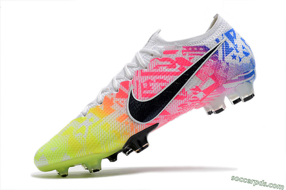 Nike Mercurial Vapor 13 Elite FG Low-Tops Football Boots - Yellow/Pink/Blue 8