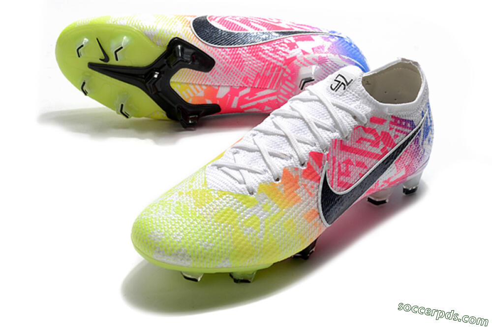 Nike Mercurial Vapor 13 Elite FG Low-Tops Football Boots - Yellow/Pink/Blue 3