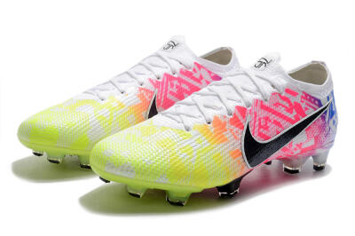 Nike Mercurial Vapor 13 Elite FG Low-Tops Football Boots - Yellow/Pink/Blue