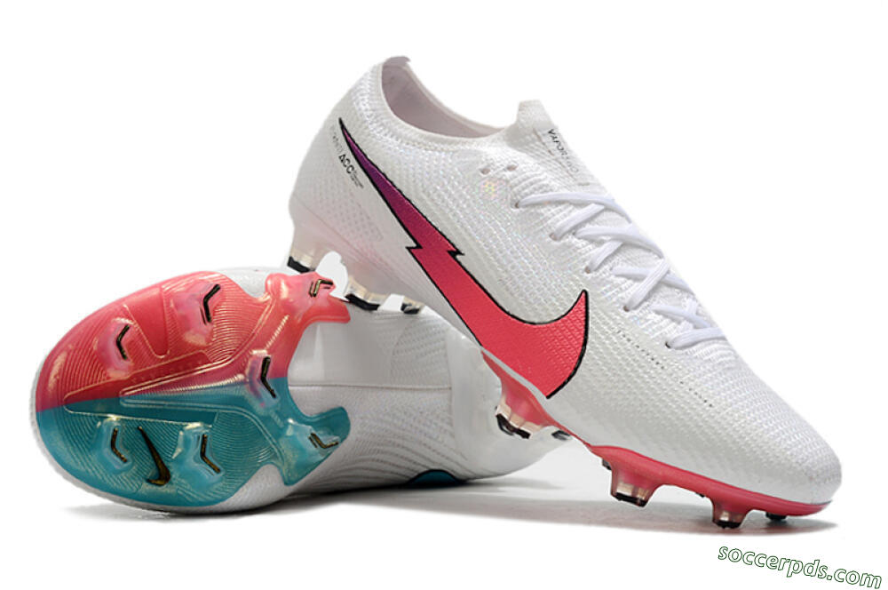 Nike Mercurial Vapor 13 Elite FG Low-Tops Football Boots - White/Red/Blue 4