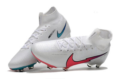 Nike Mercurial Superfly 7 Elite FG High-Tops Football Boots - White/Red/Blue