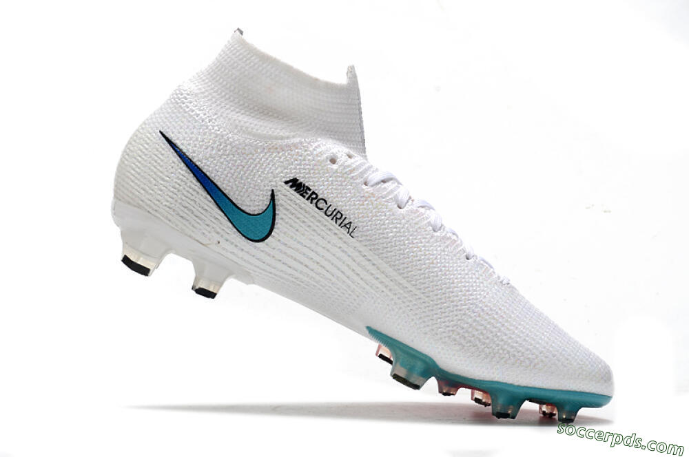 Nike Mercurial Superfly 7 Elite FG High-Tops Football Boots - White/Red/Blue 7