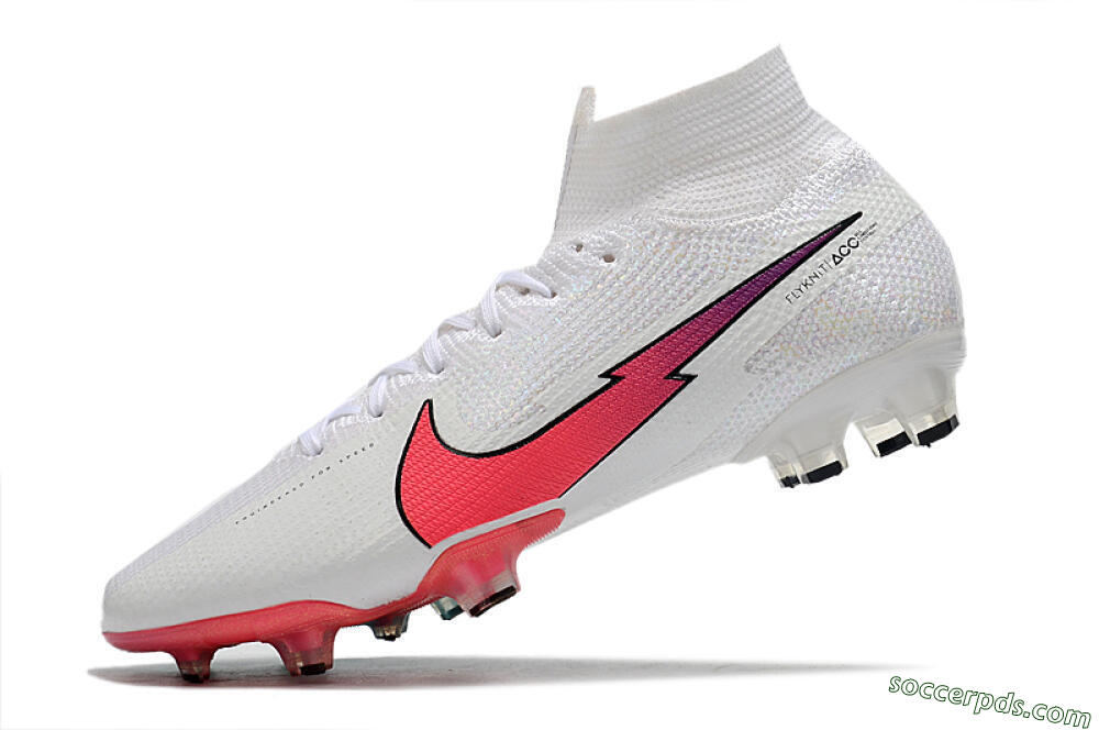 Nike Mercurial Superfly 7 Elite FG High-Tops Football Boots - White/Red/Blue 8