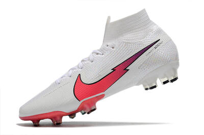 Nike Mercurial Superfly 7 Elite FG High-Tops Football Boots - White/Red/Blue