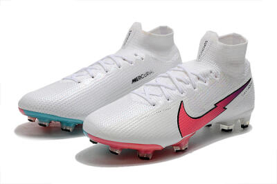 Nike Mercurial Superfly 7 Elite FG High-Tops Football Boots - White/Red/Blue