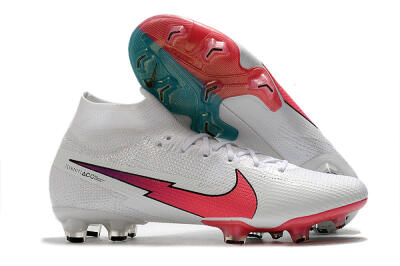 Nike Mercurial Superfly 7 Elite FG High-Tops Football Boots - White/Red/Blue