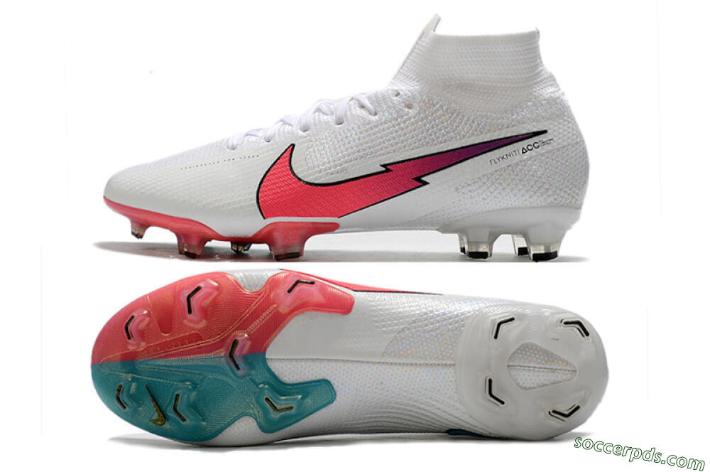 Nike Mercurial Superfly 7 Elite FG High-Tops Football Boots - White/Red/Blue 0