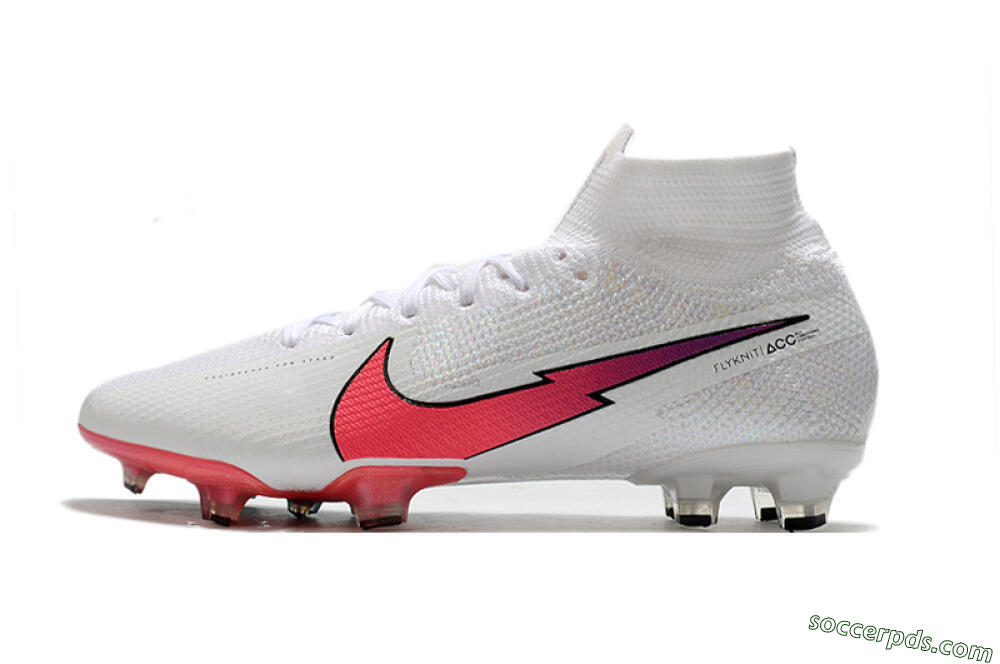 Nike Mercurial Superfly 7 Elite FG High-Tops Football Boots - White/Red/Blue 2