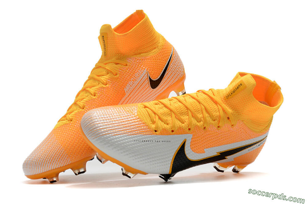 Nike Mercurial Superfly 7 Elite FG High-Tops Football Boots - Orange/White/Black 6